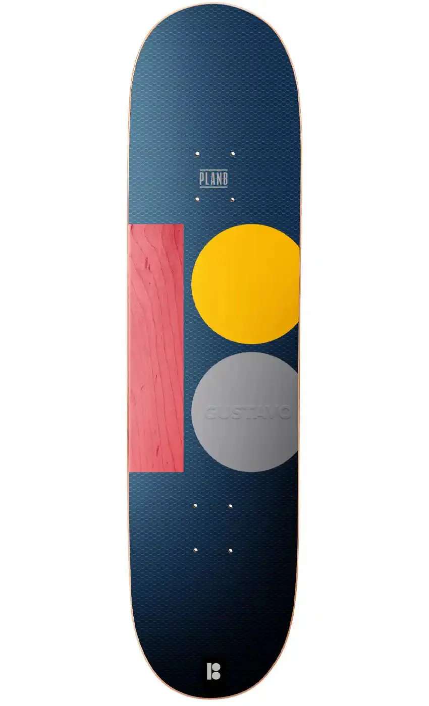 plan b palette skateboard deck-color-gustavo-size-8in