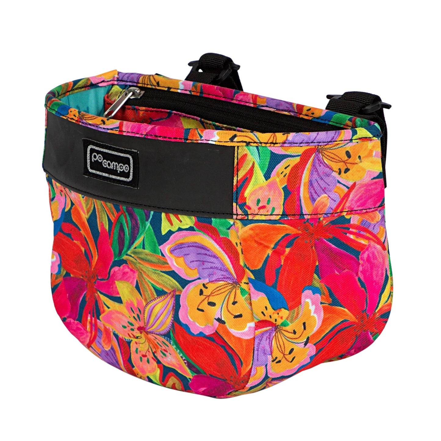po campo crescent bike basket-color-tropical nights