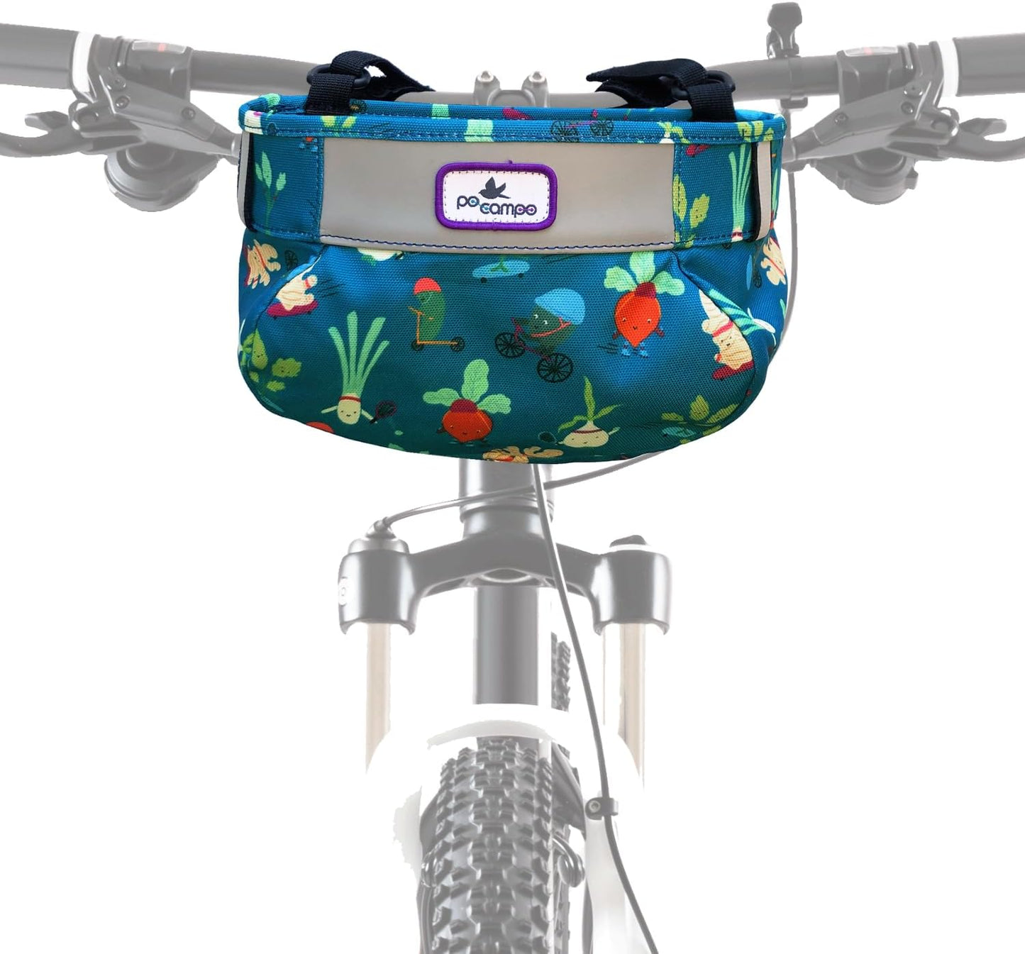 po campo whoosh bike basket-color-veggie