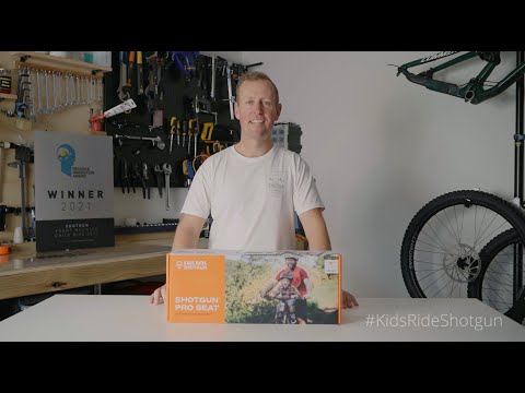 kids ride shotgun pro child bike seat + handlebars combo