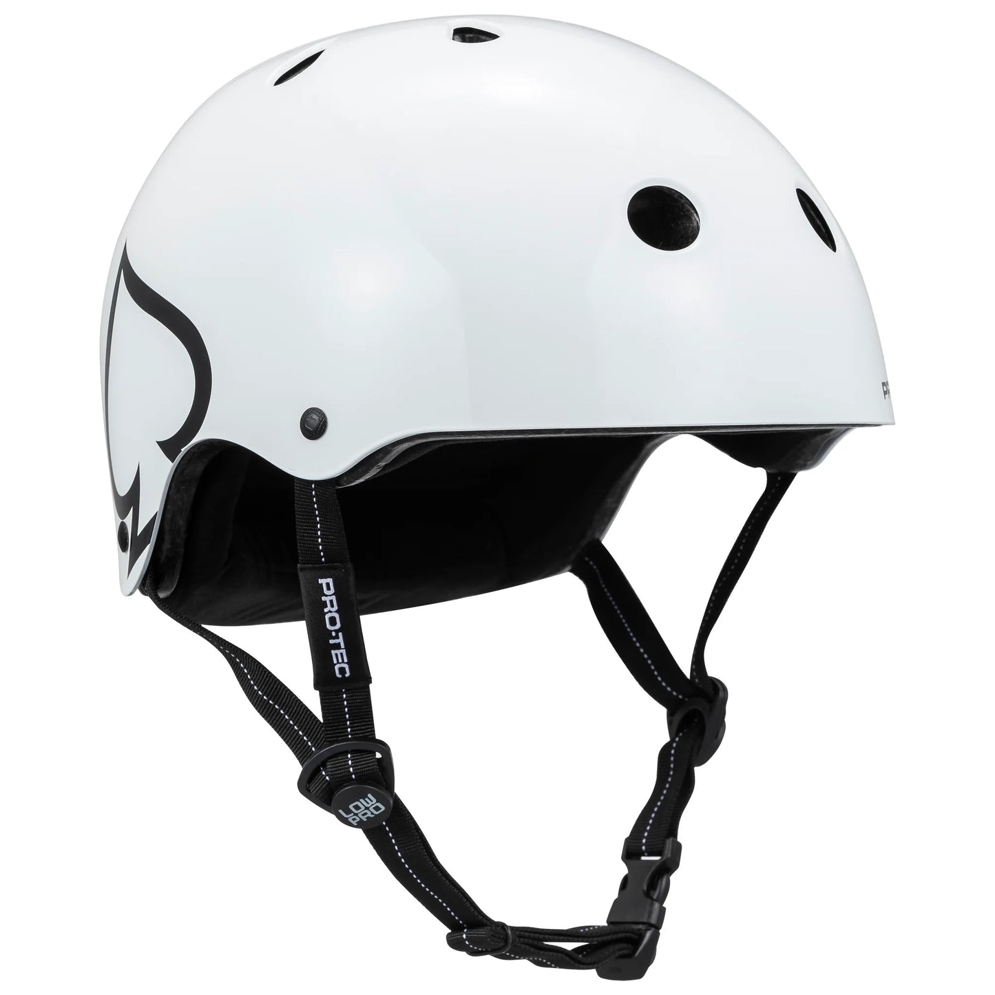 pro-tec low pro certified helmet-color-gloss white