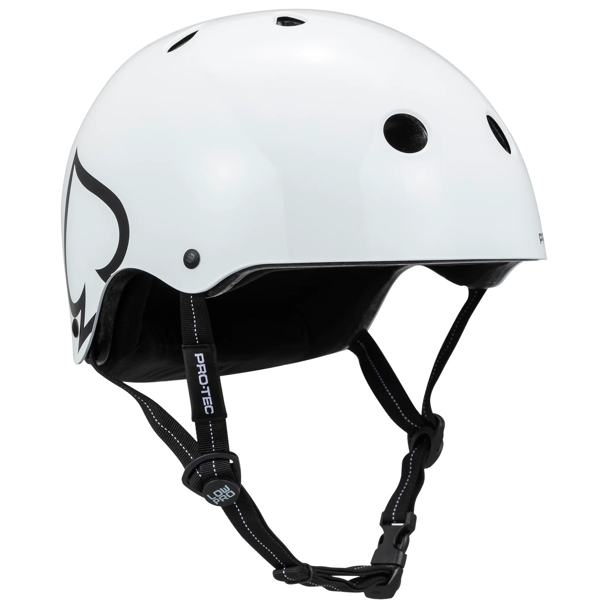 pro-tec low pro certified helmet-color-gloss white