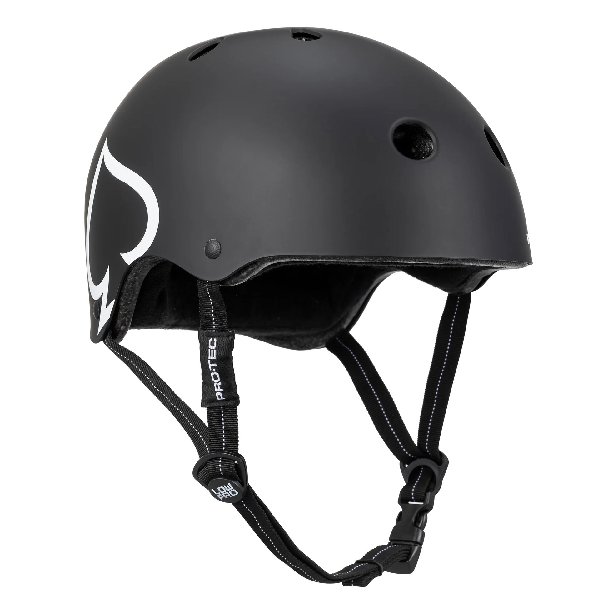 pro-tec low pro certified helmet-color-matte black