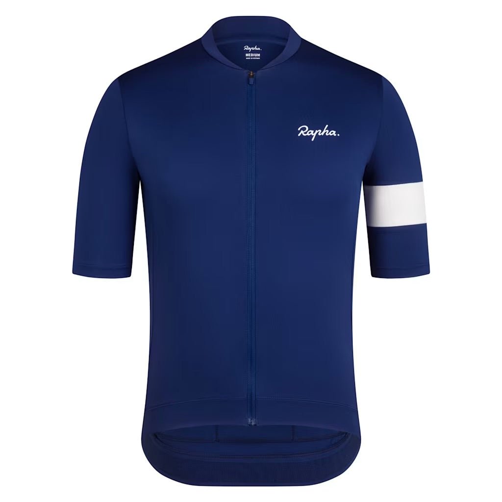 rapha core short sleeve men’s jersey-color-navy/white