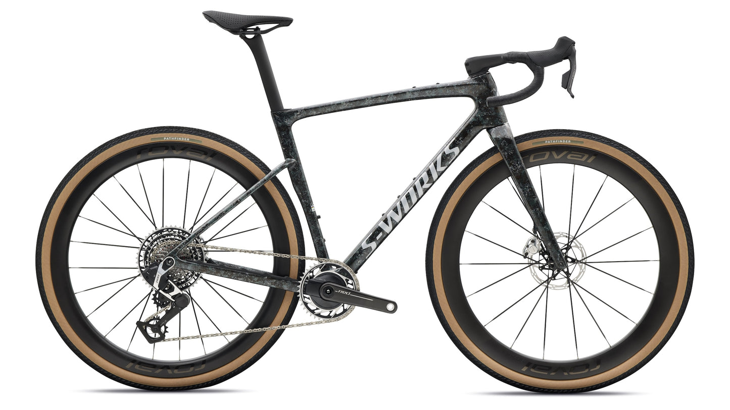 s-works crux 5 axs gravel road bike-color-fjord gold sandstone blurred impasto/gloss flake silver