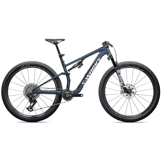 s-works 2026 epic 8 full suspension mountain bike-color-gloss cyan blue pearl / metallic white silver
