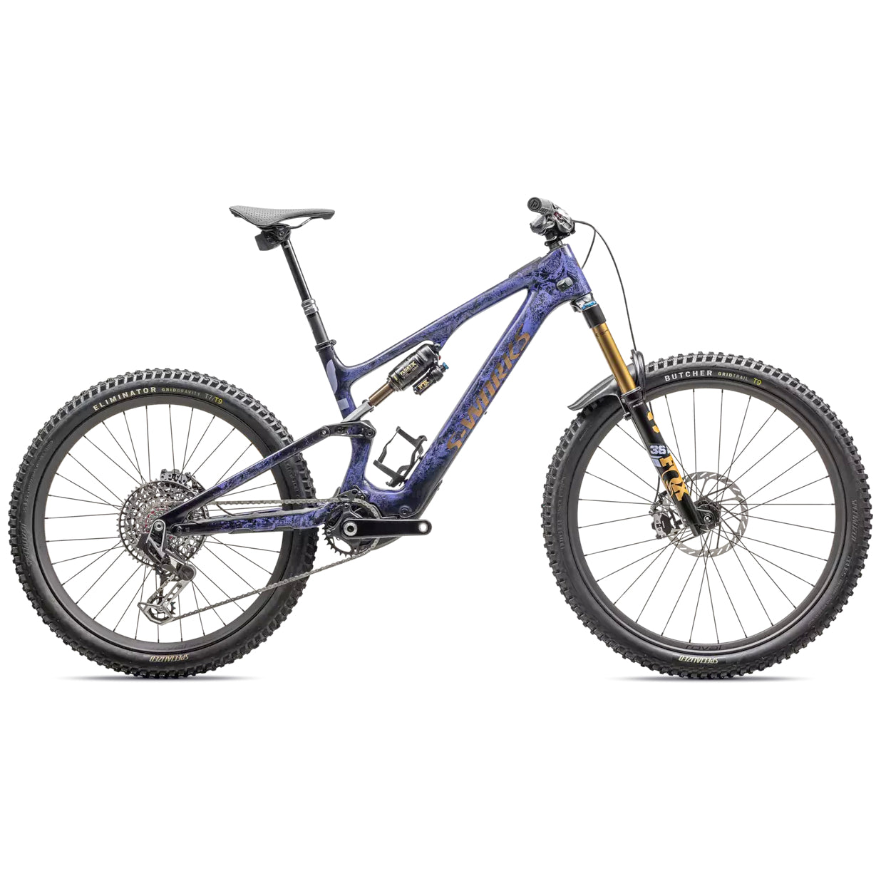 s-works 2025 levo sl electric mountain bike-color-powdered indigo tint/cool grey impasto/midnight shadow/bronze