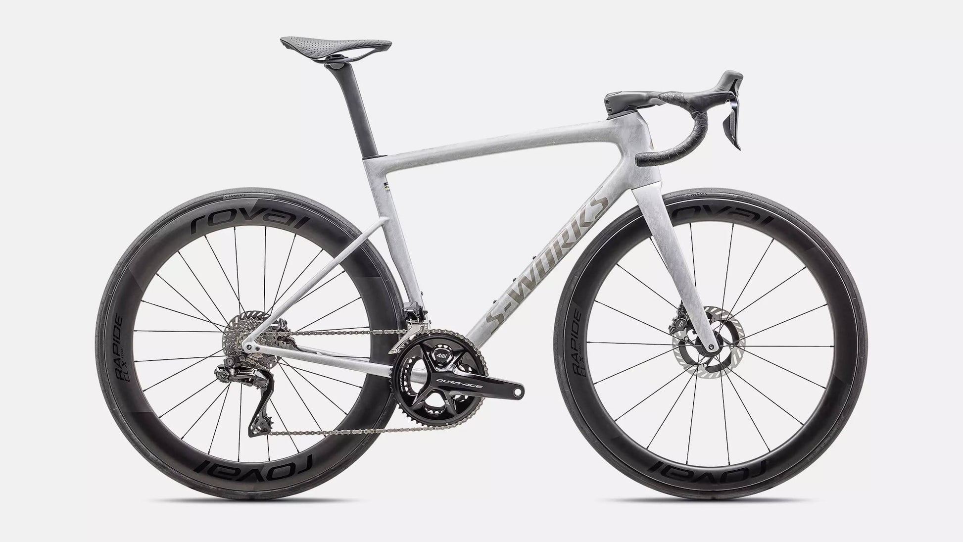 s-works 2025 tarmac sl8 di2 road bike-color-gloss dove grey/silver dust blurred impasto/black pearl
