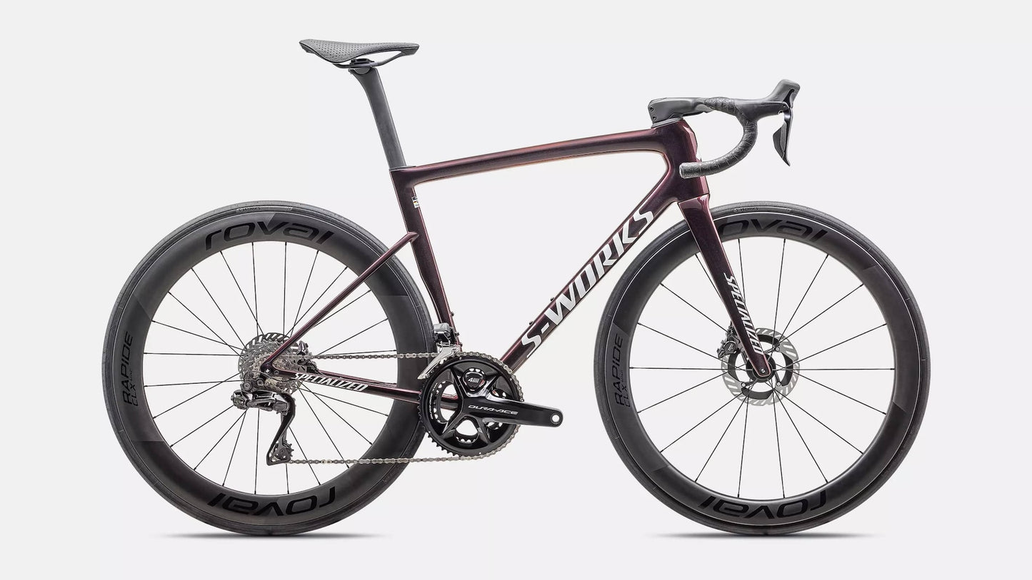 s-works 2025 tarmac sl8 di2 road bike-color-gloss solidity/red to black pearl/metallic white silver