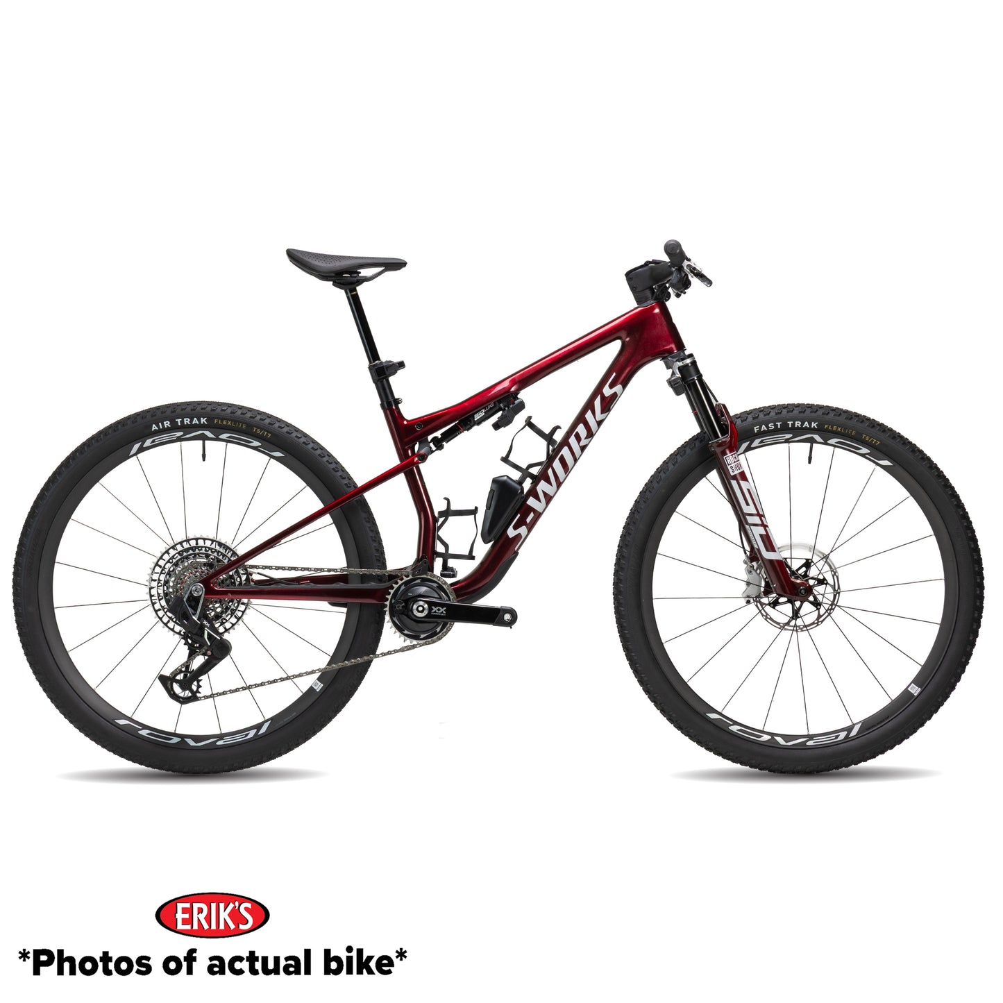 S-Works Used Epic 9 Full Suspension Mountain Bike M Gloss Red Tint Over Red Reflex Pearl Edge Fade/Metallic White Silver