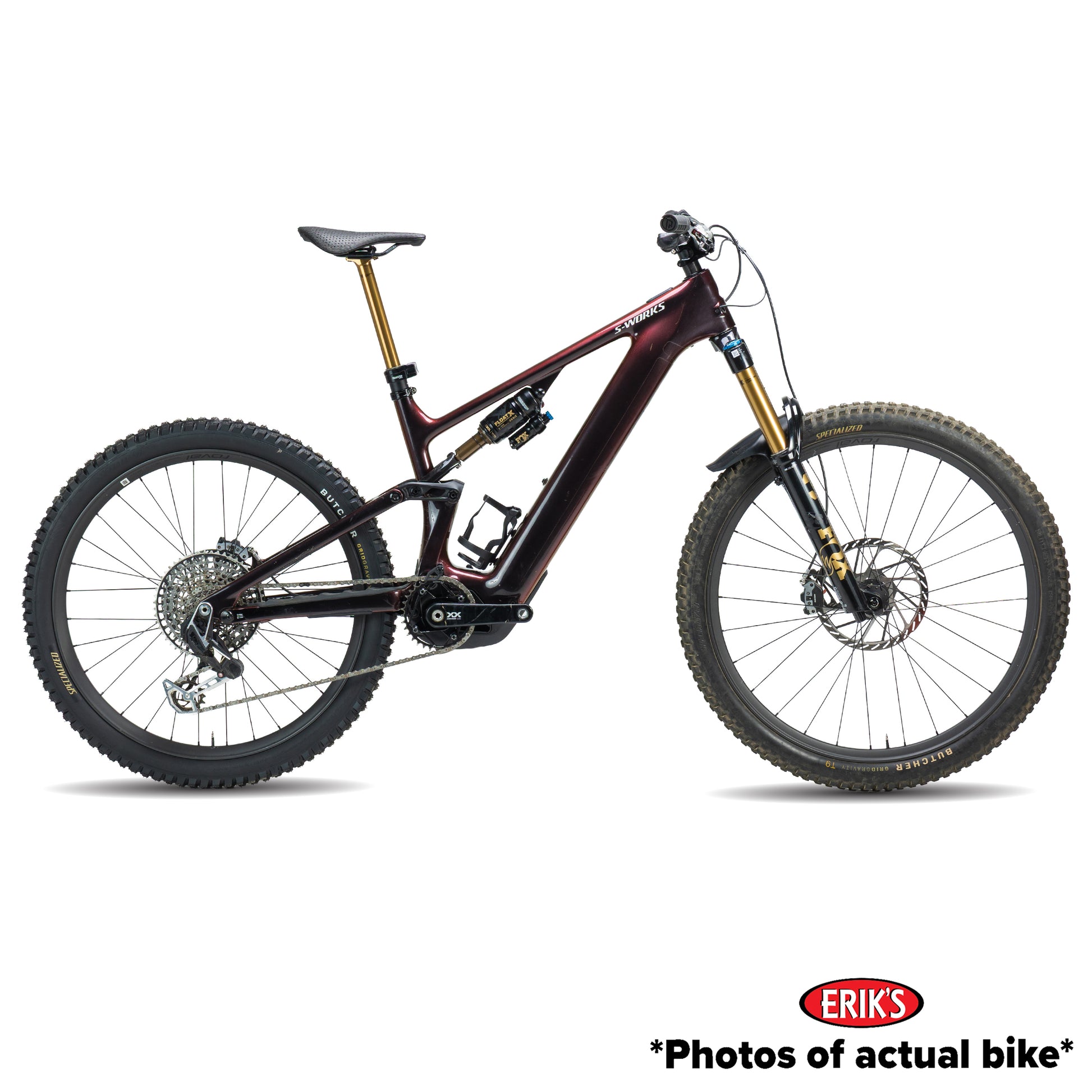 S-Works Used Turbo Levo 4 Electric Mountain Bike S4 Gloss Red Pearl/Black/Metallic White Silver
