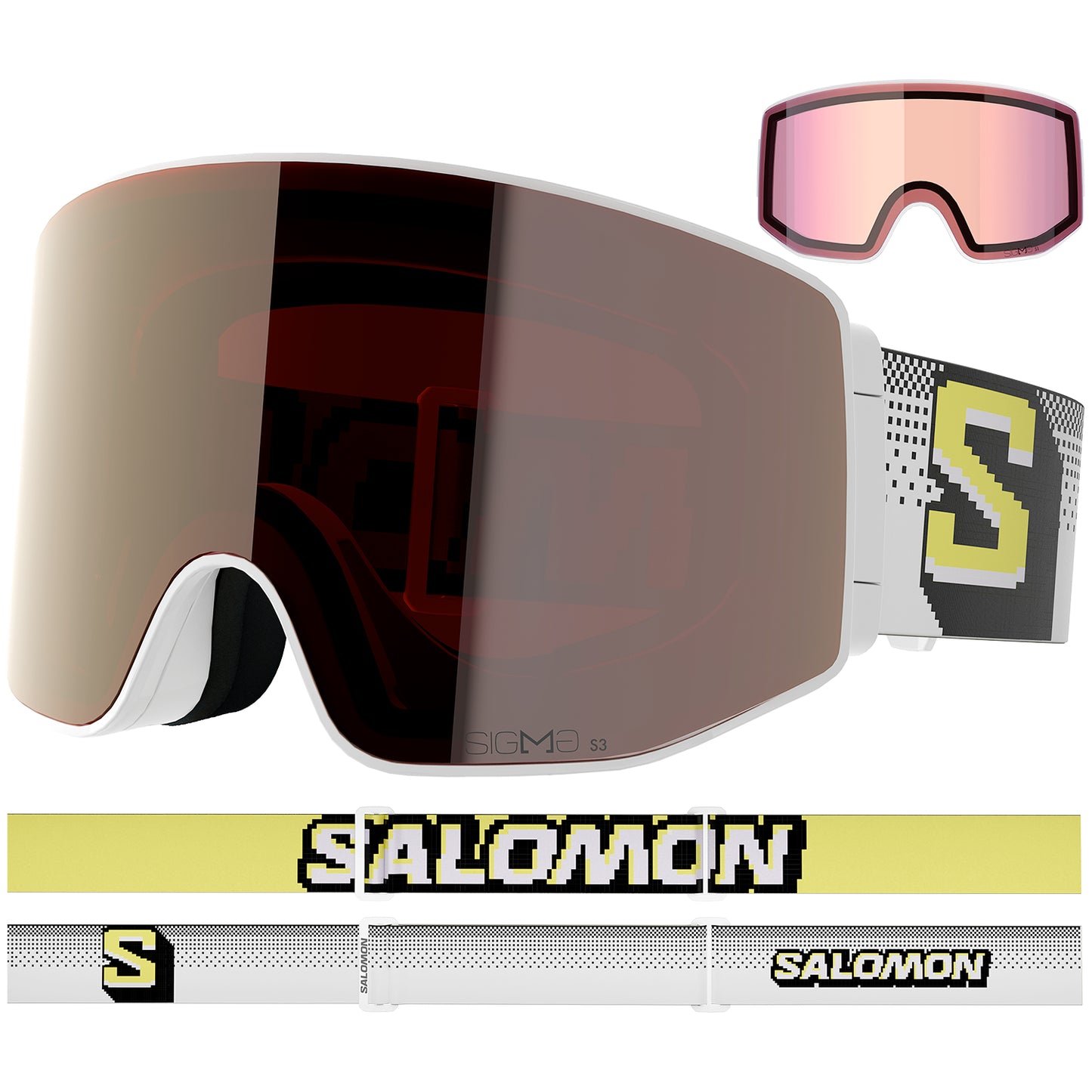 salomon sentry prime sigma goggles with bonus lens-color-wh pixel/gm