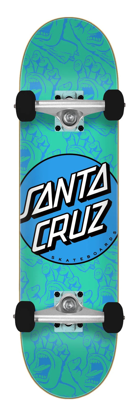 santa cruz other dot hands complete skateboard-color-blu