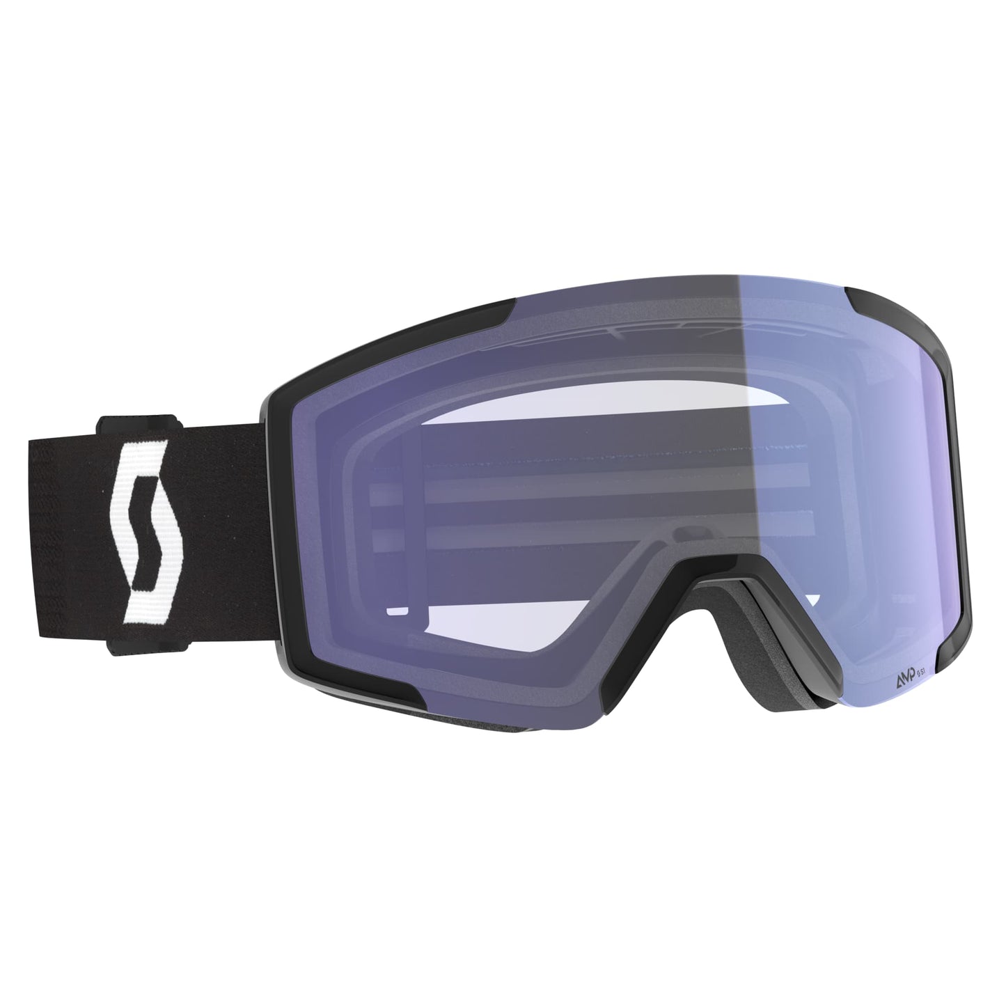 scott shield light sensitive goggles-color-mineral black-amp illuminator blue chro
