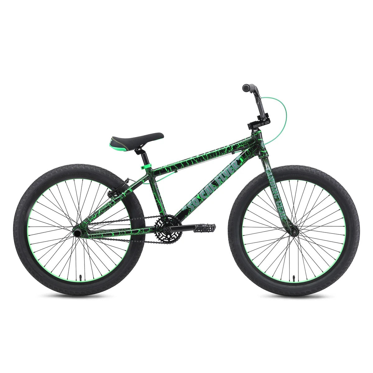 se bikes so cal flyer 24 inch bmx bike-color-green crackle