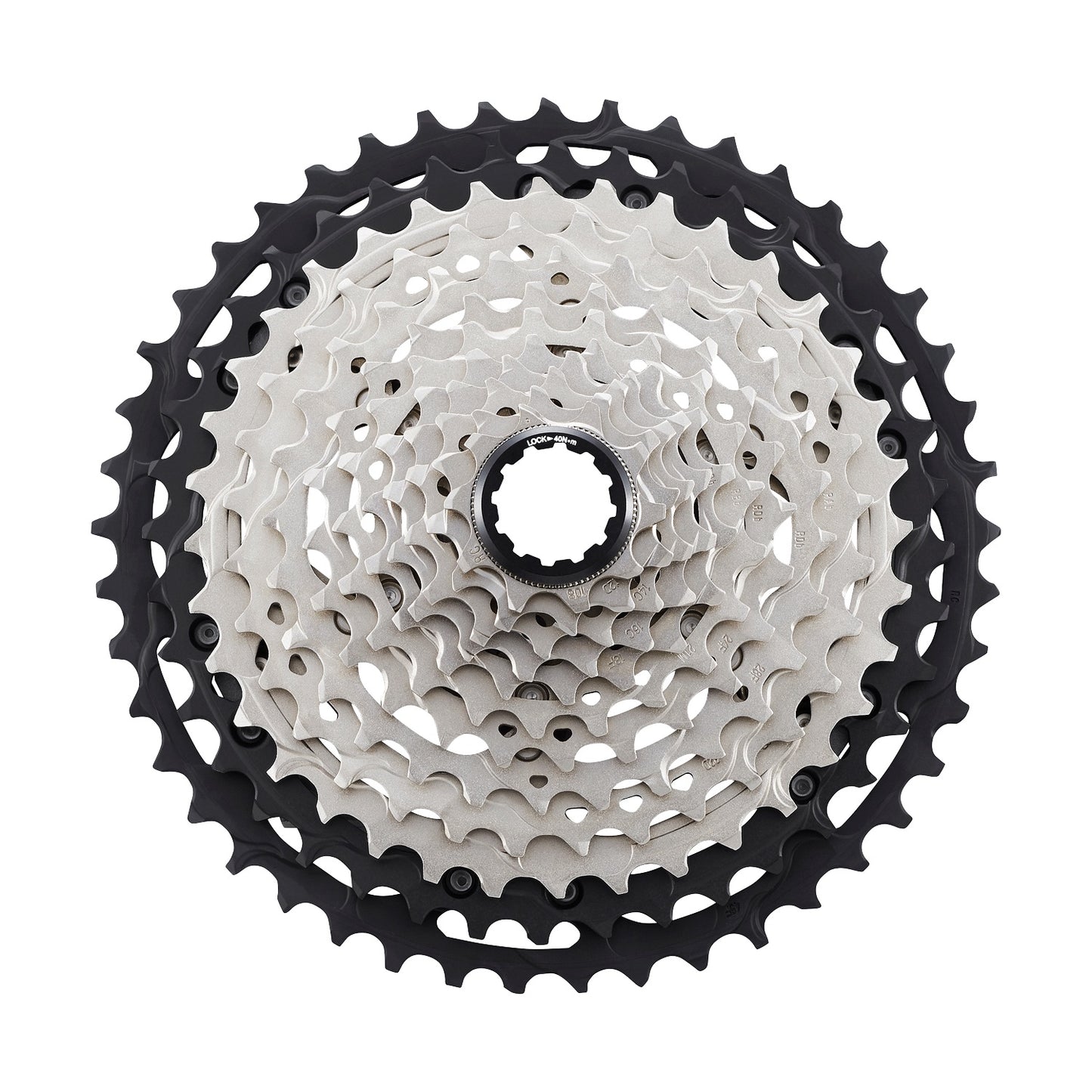 shimano m8100-12 deore xt hyperglide+ 12 speed cassette-color-silver-size-10-45t