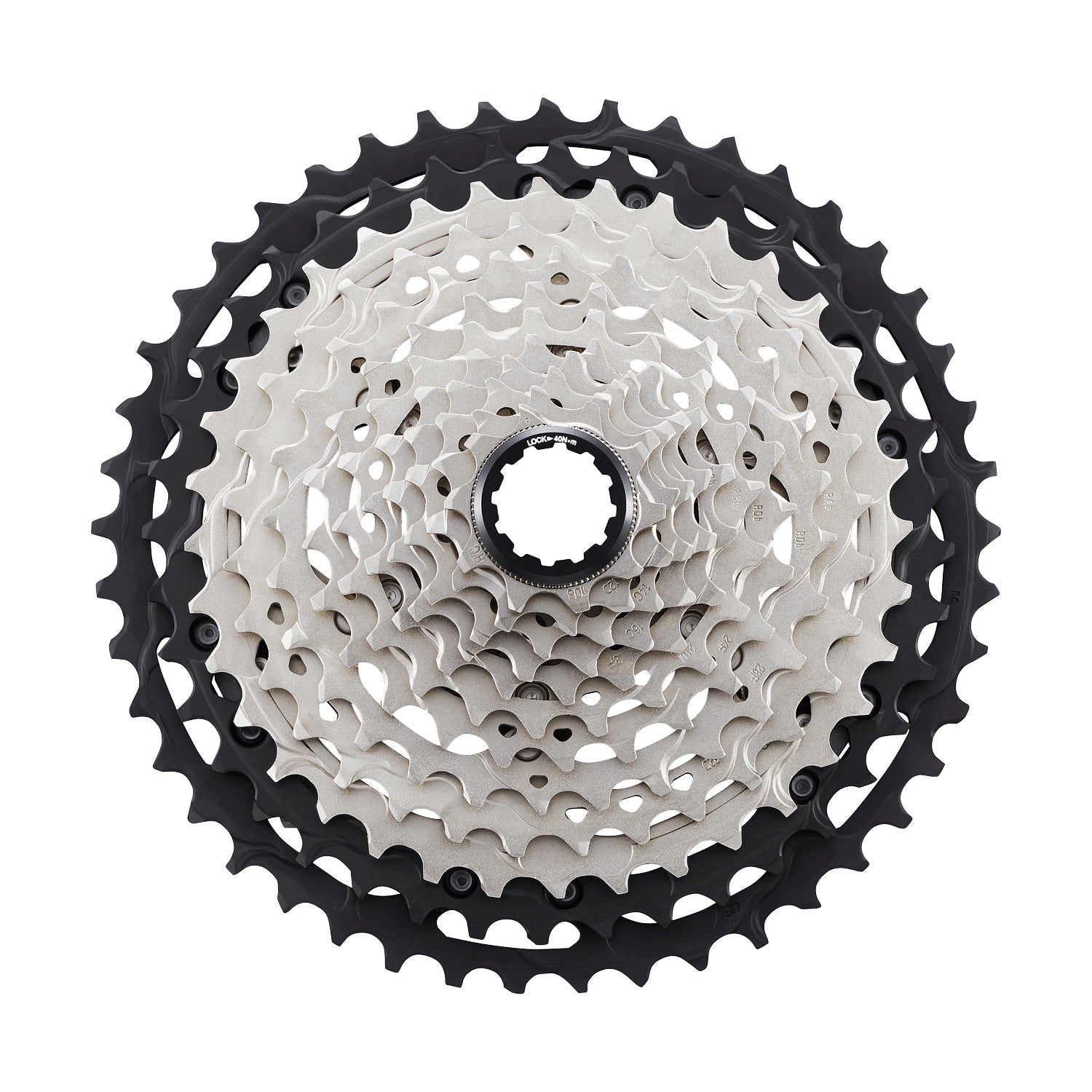 shimano m8100-12 deore xt hyperglide+ 12 speed cassette-color-silver-size-10-45t