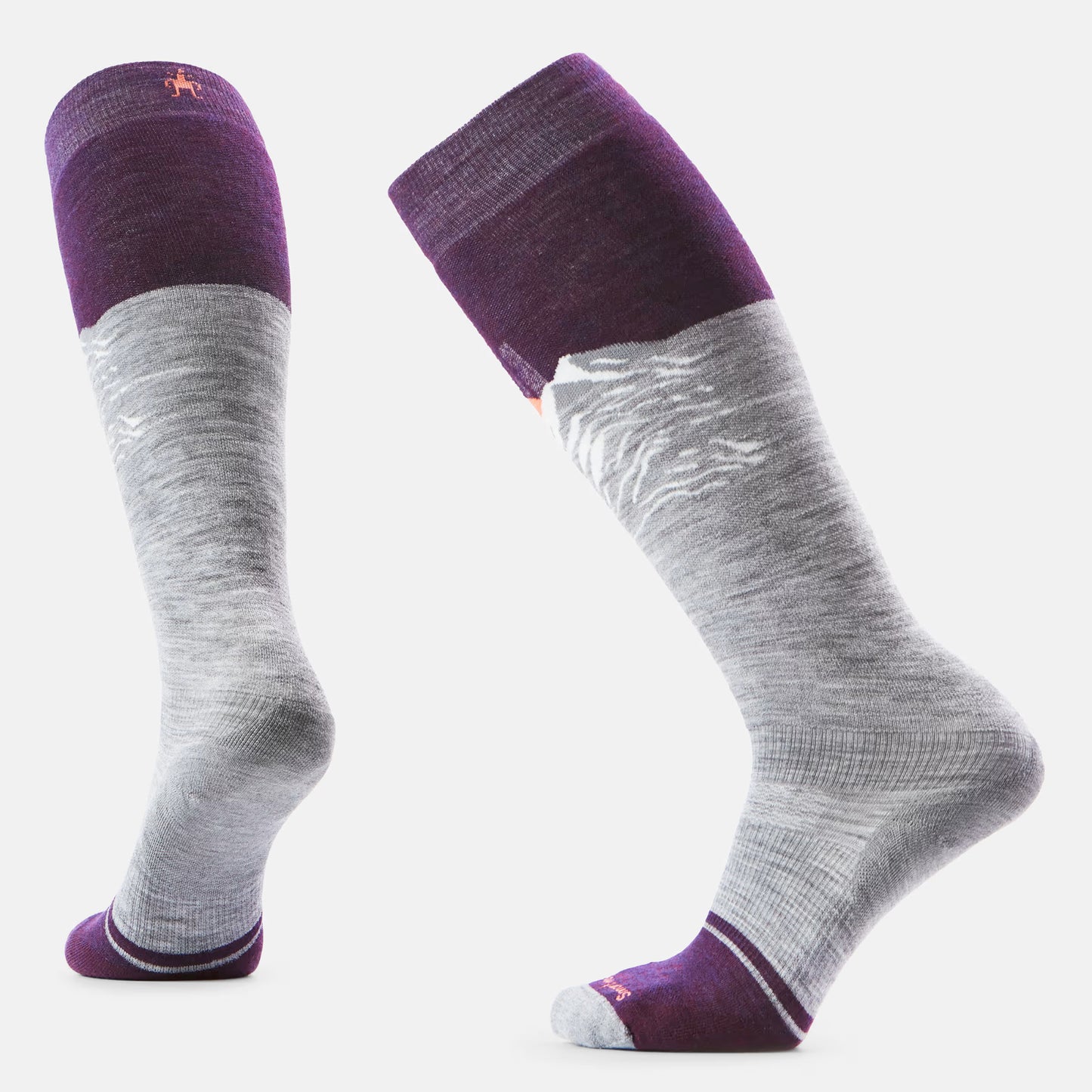 smartwool full cushion fungi fabulous over the calf women’s socks-color-light gray