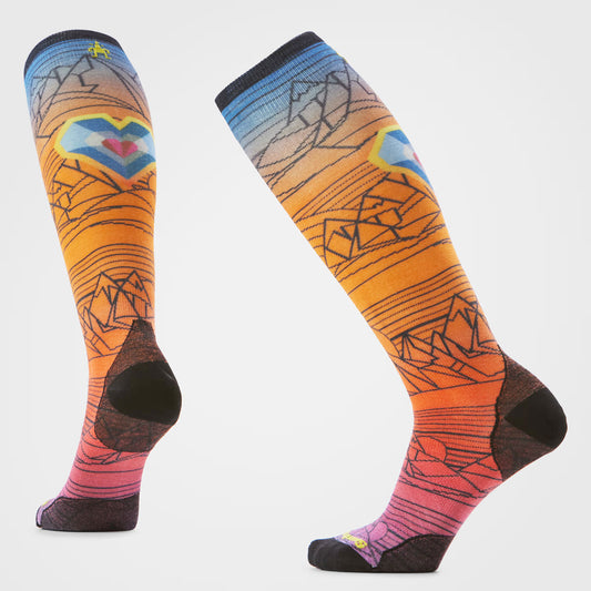 smartwool ski geo peaks print over the calf men’s socks