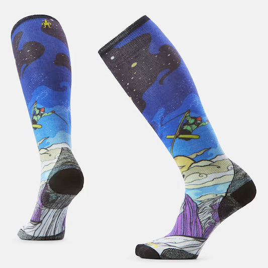 smartwool ski zero cushion galactic ski print over the calf women’s socks