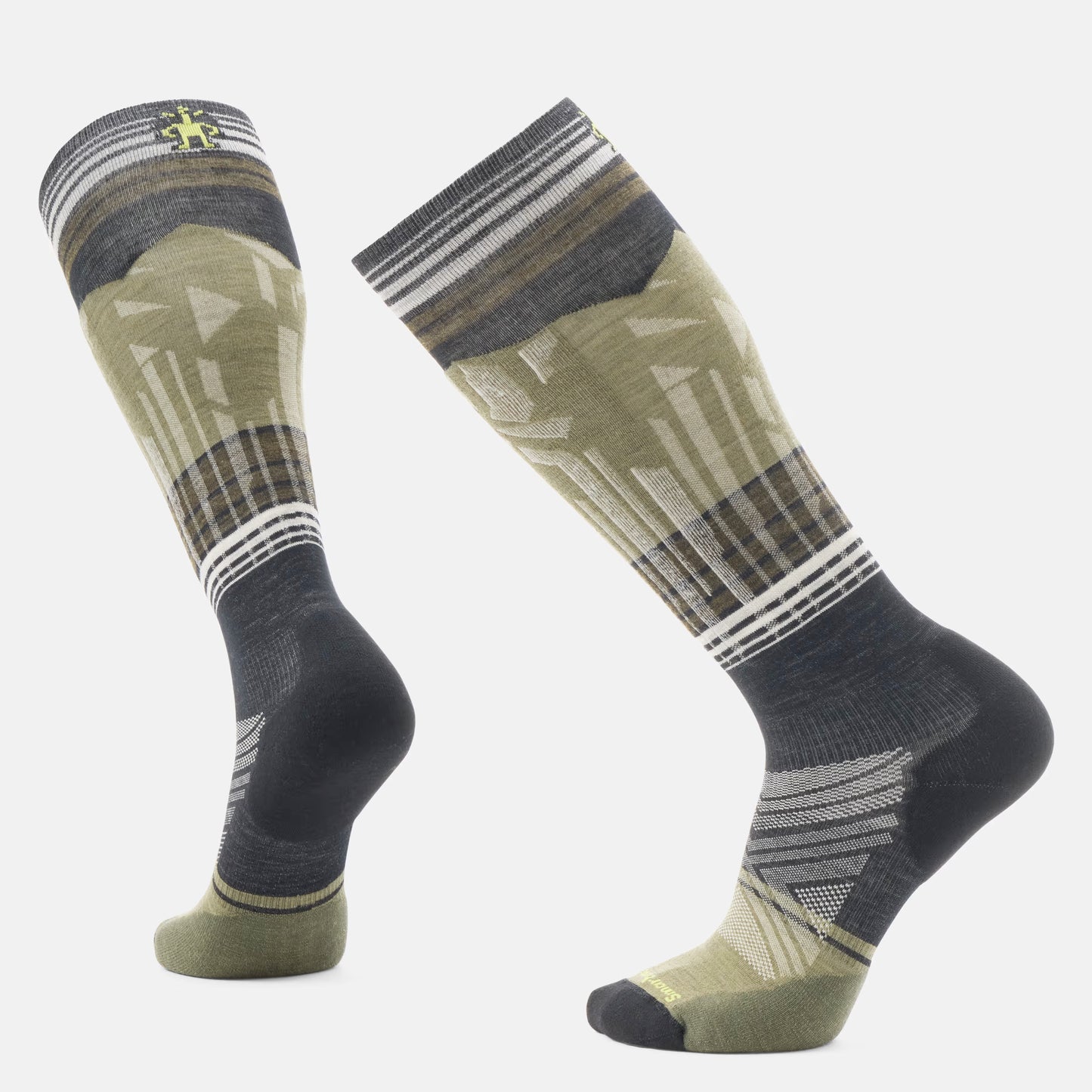 smartwool targeted cushion pattern over the calf socks-color-black