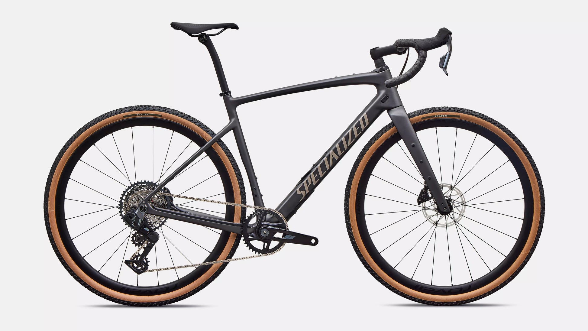 Specialized Diverge 4 Expert AXS Road Bike 61Cm Satin Smoke Metallic / Sandstone Metallic