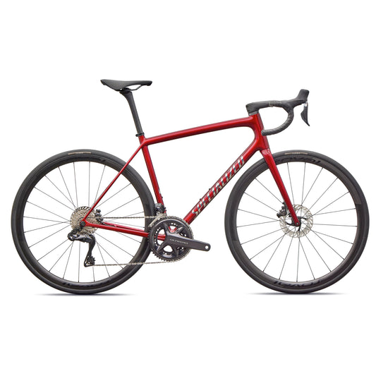 specialized 2026 aethos 2 pro di2 road bike-color-redsky/chrm