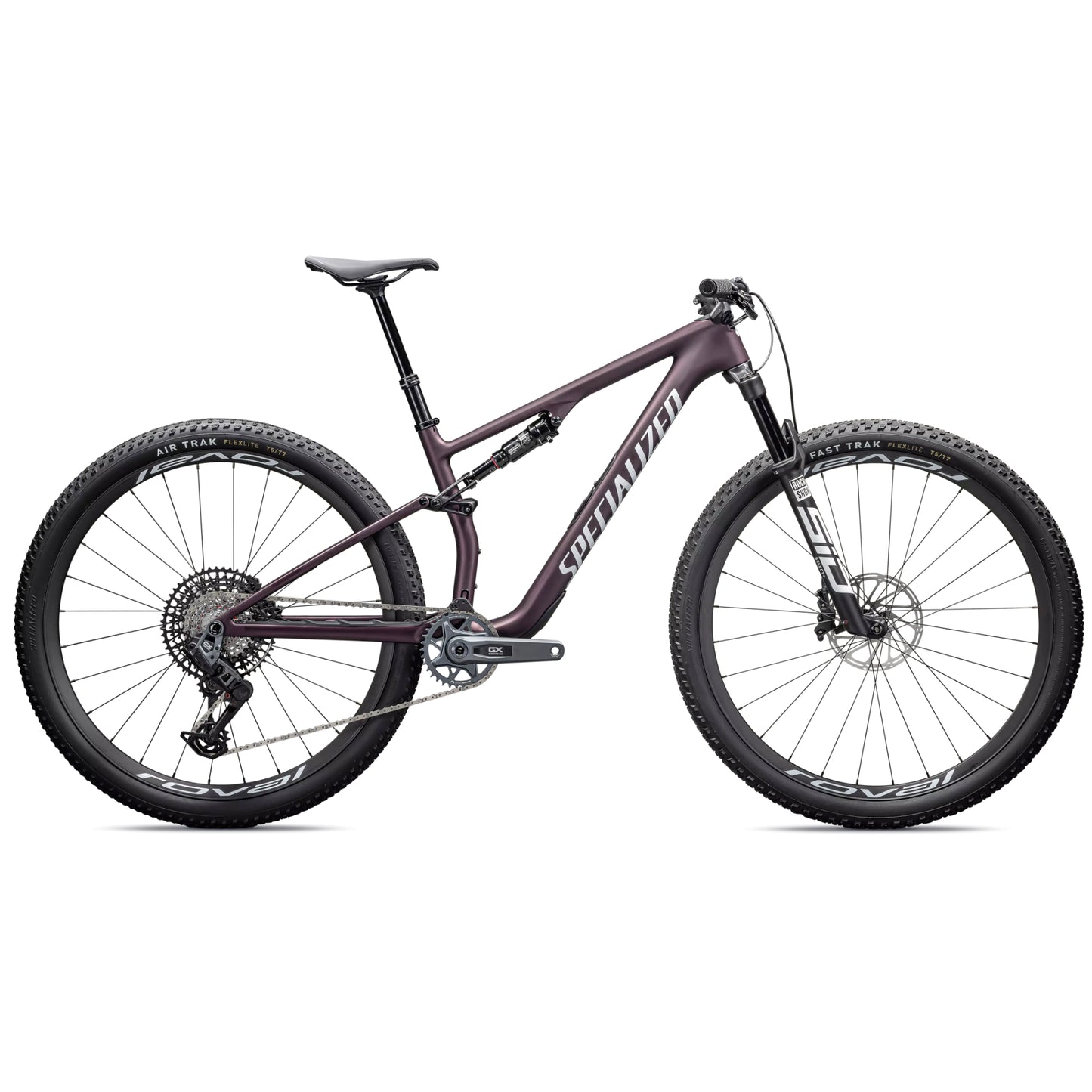 specialized 2026 epic 8 expert axs full suspension mountain bike-color-stain bordeaux metallic / white