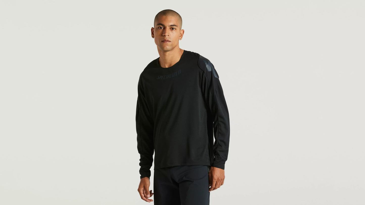 specialized gravity long sleeve jersey-color-black