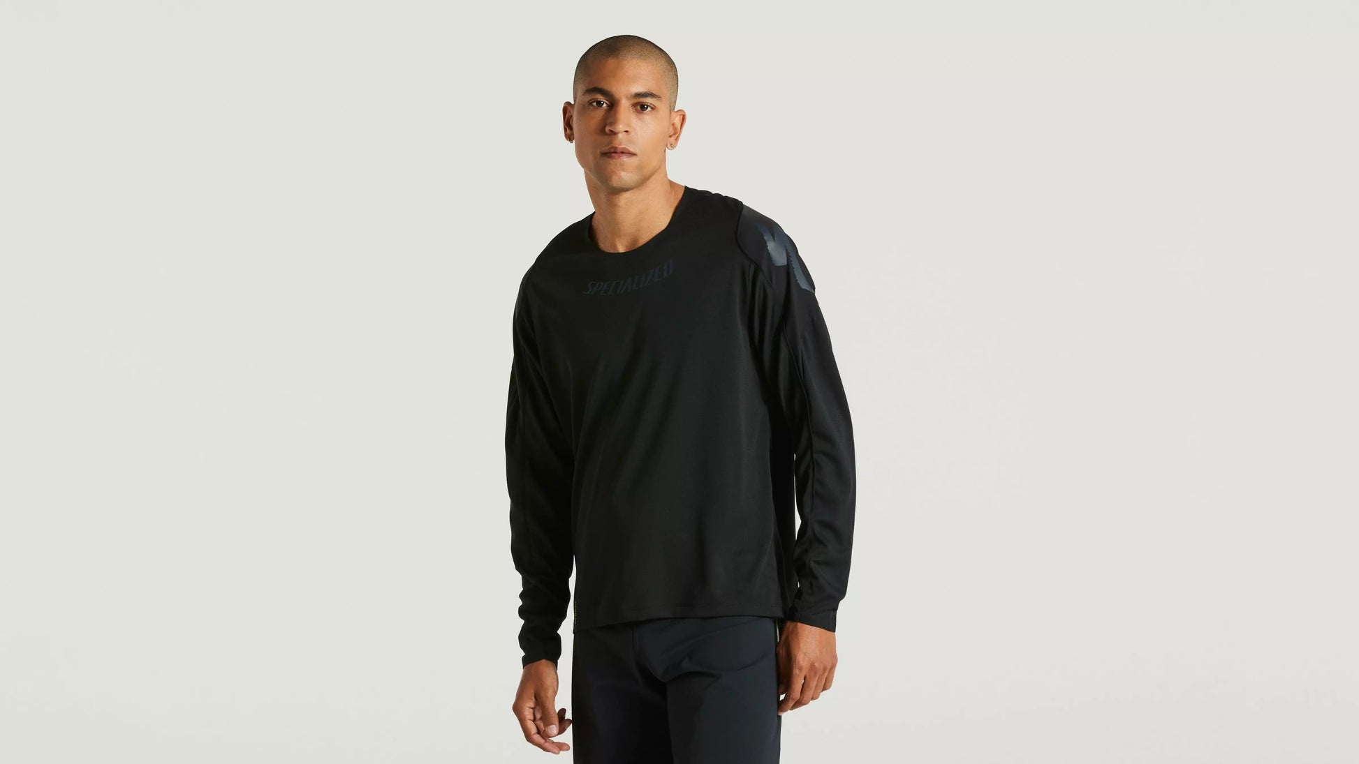 specialized gravity long sleeve jersey-color-black