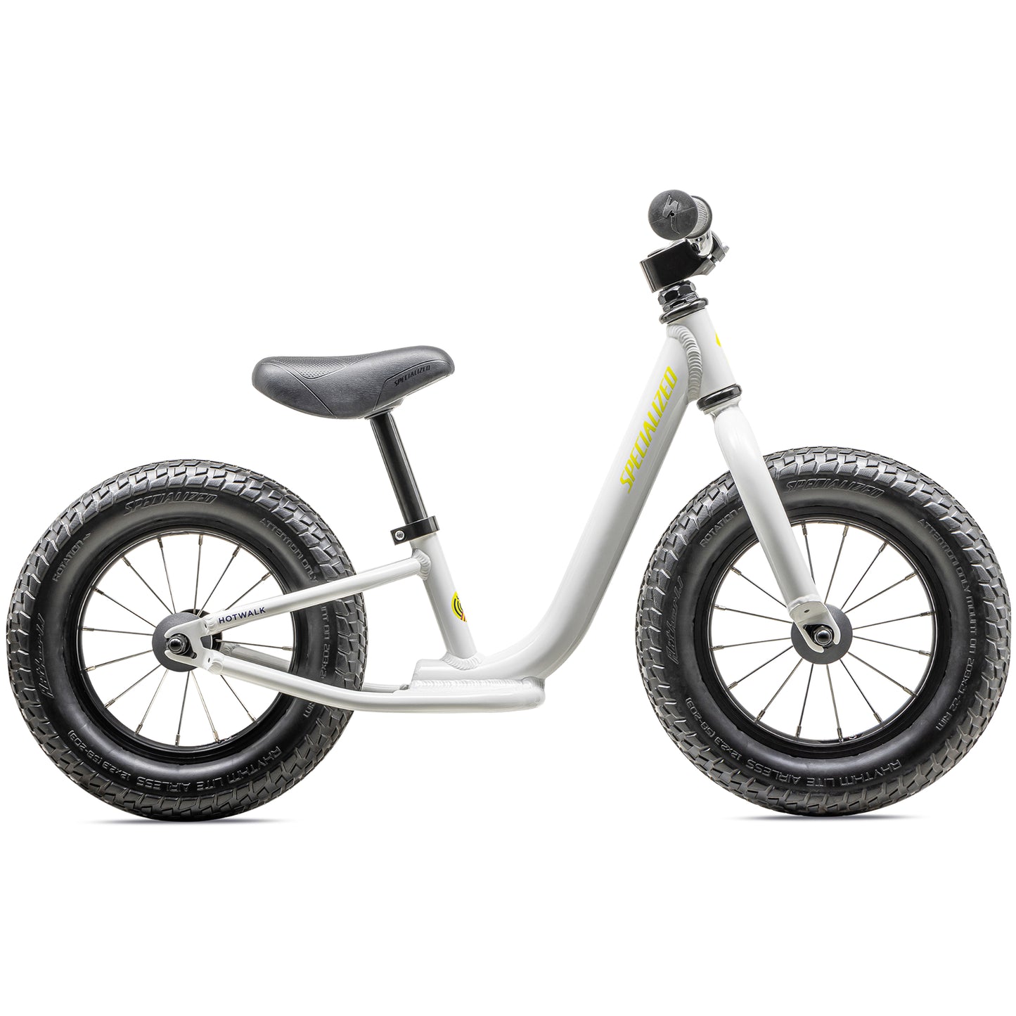 specialized 2025 hotwalk kids’ balance bike-color-gloss dune white / team yellow