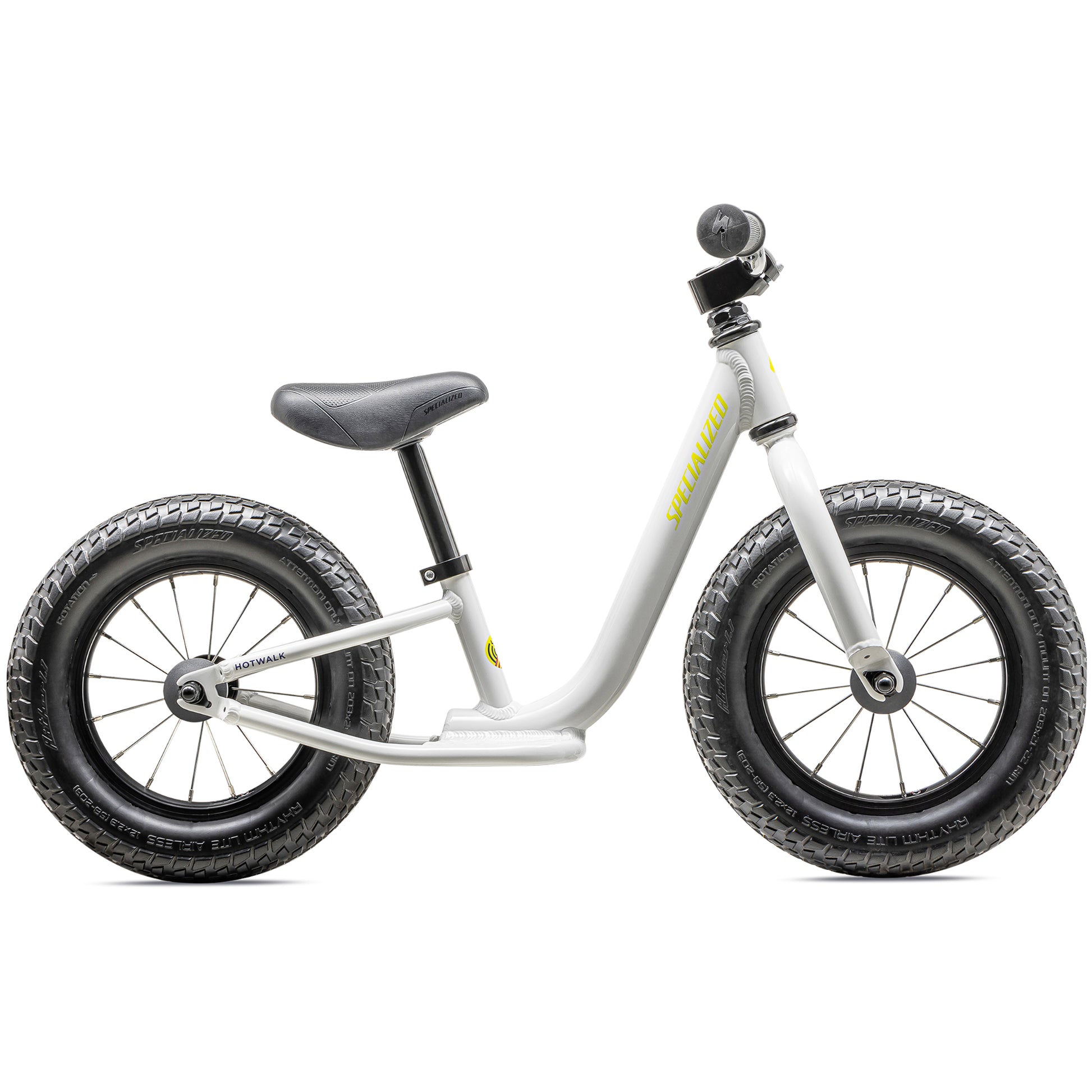 specialized 2025 hotwalk kids’ balance bike-color-gloss dune white / team yellow
