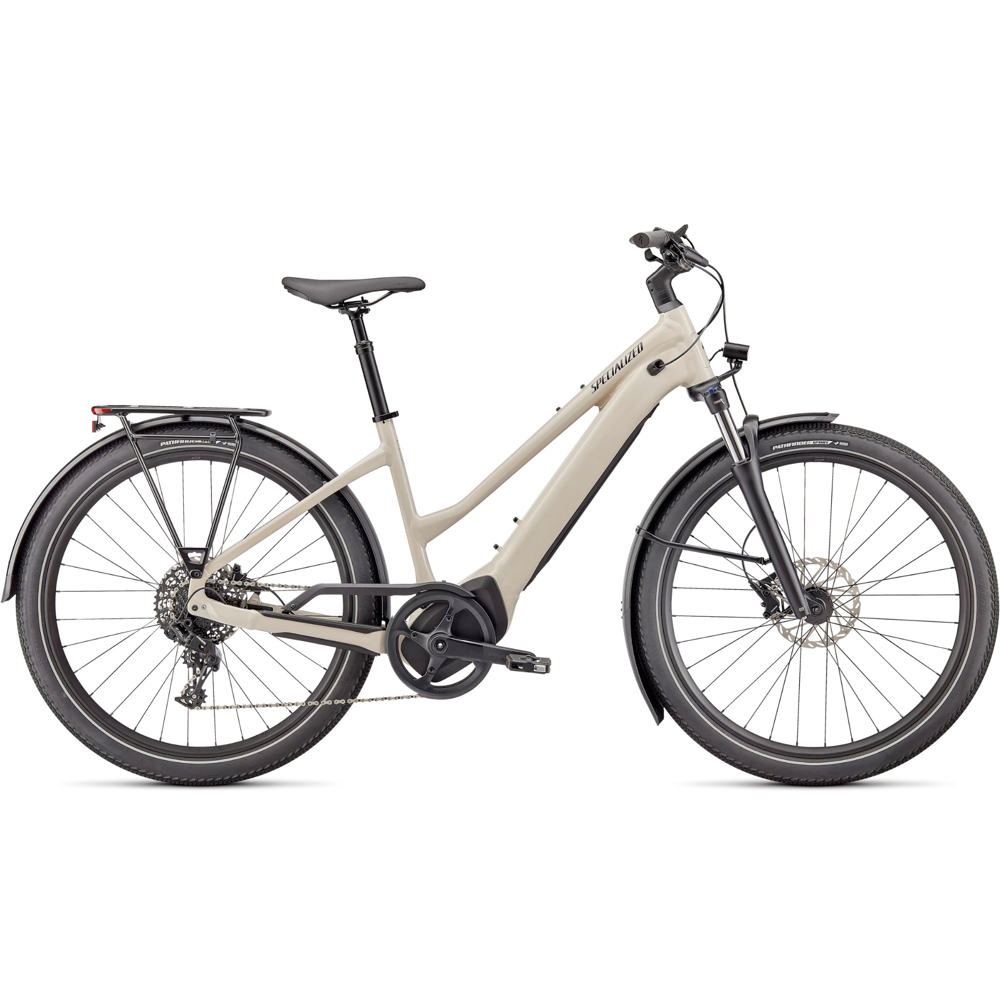 specialized 2025 turbo vado 4.0 step-through electric bike-color-white mountains/black reflective