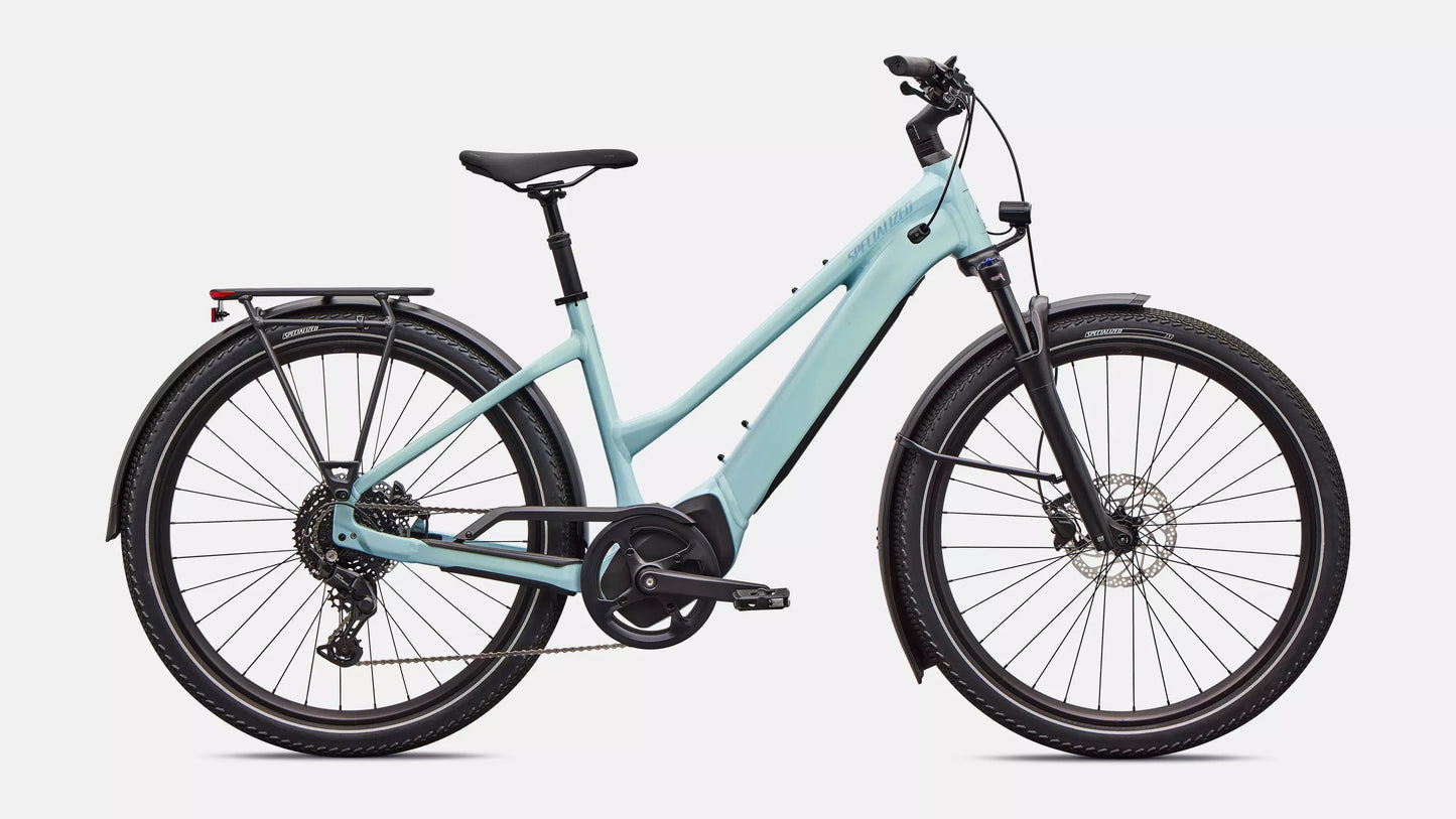 Specialized Turbo Vado 4.0 Step-Through Electric Bike S Gloss Seafoam / Lapis Pearl / Glacial Metallic
