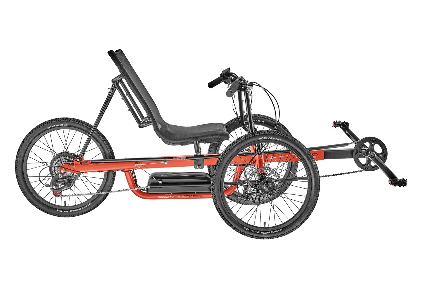 Sun E-Eco Tad B1 SX Electric Tadpole Recumbent Trike Red One Size