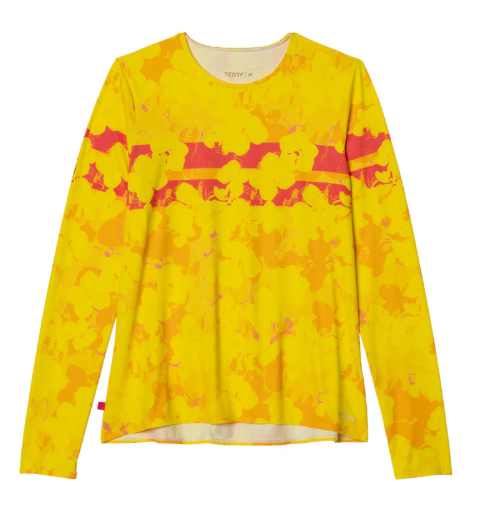 terry soleil flow long sleeve bike top-color-yel