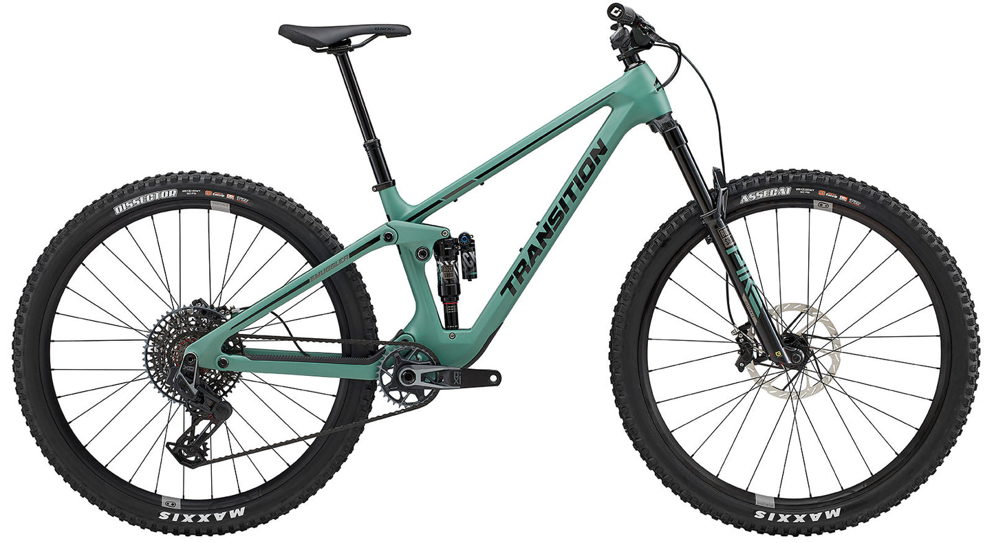 transition 2026 smuggler carbon xo axs full suspension mountain bike-color-juniper