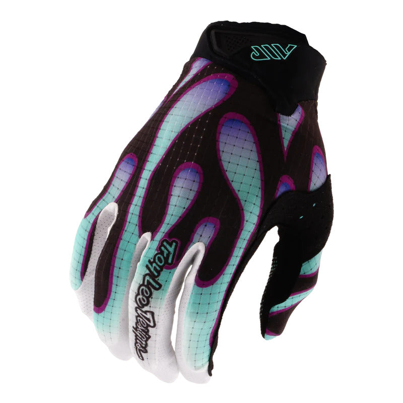 troy lee designs air men’s gloves-color-black / real teal