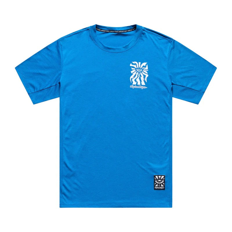 troy lee designs skyline ride short sleeve men’s tee-color-aero blue