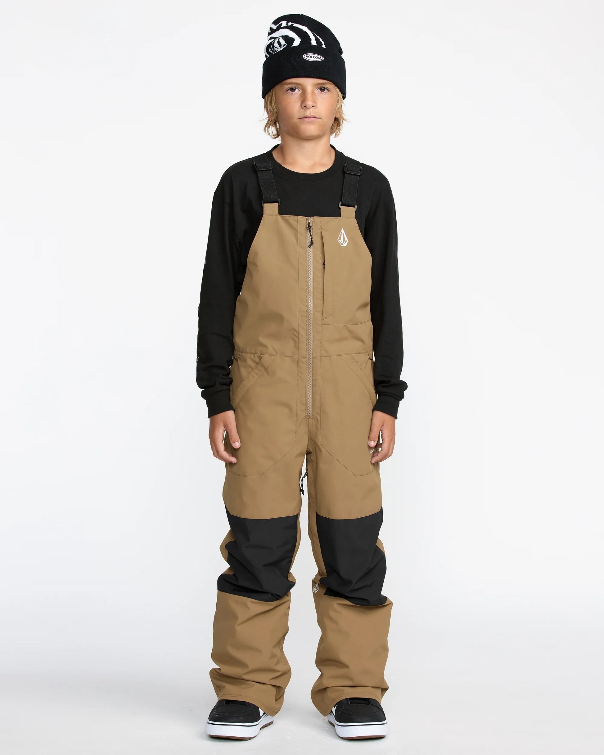 volcom big kids' barkley insulated bib overall-color-brz