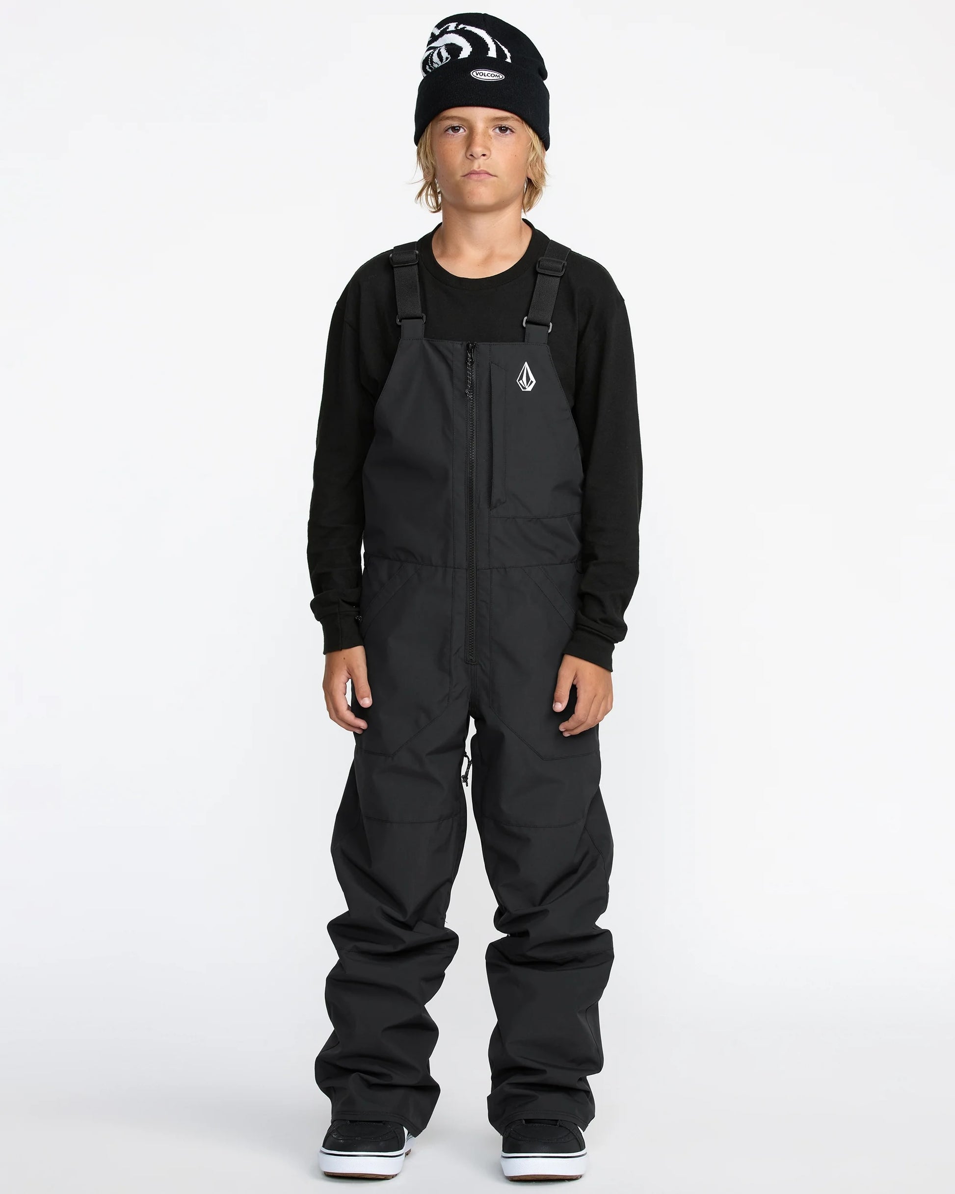 volcom kids' barkley insulated bib overall-color-blk