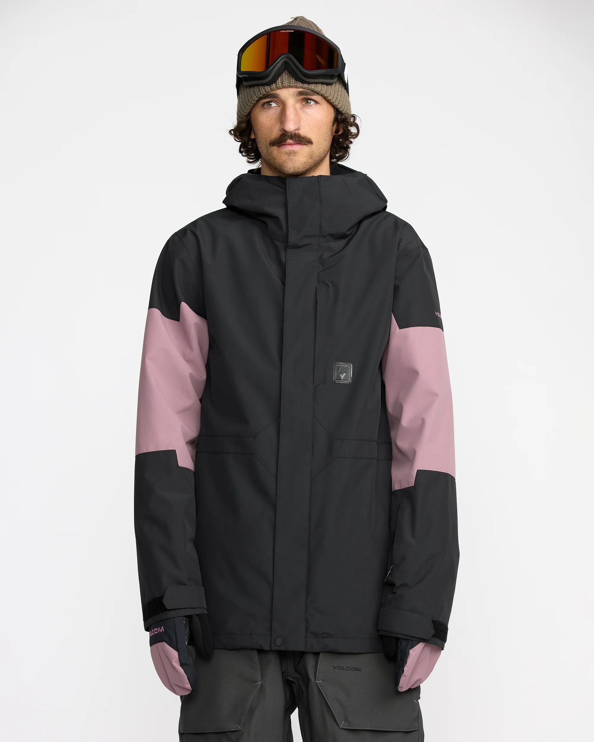 volcom primry men’s insulated jacket-color-mauve
