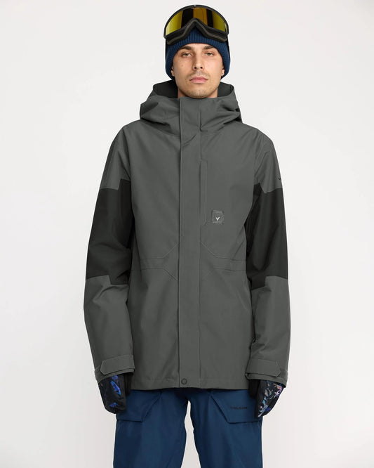 volcom primry men’s insulated jacket-color-dark grey