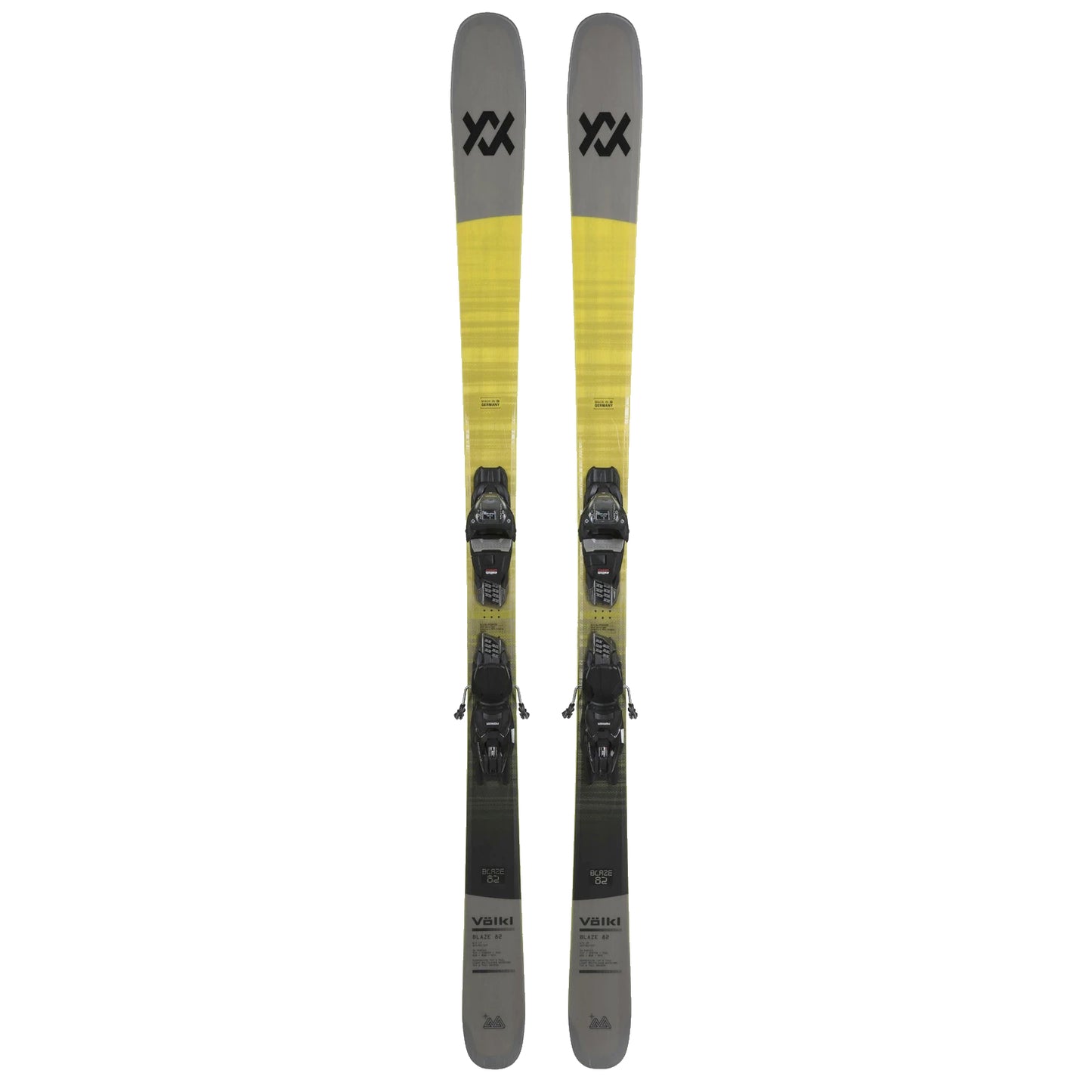 volkl blaze 82 skis with v10 bindings 2026-color-grey