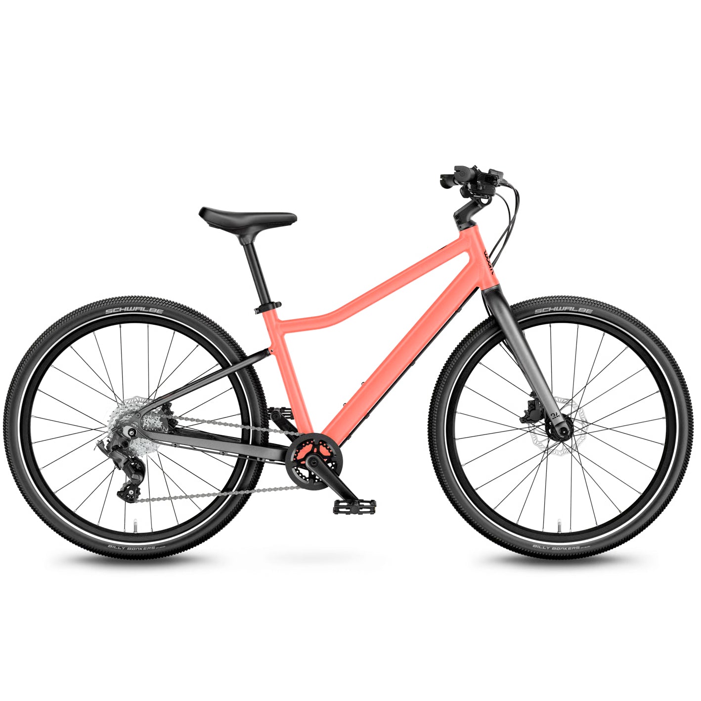 woom explore 5 kids’ bike-color-neon coral
